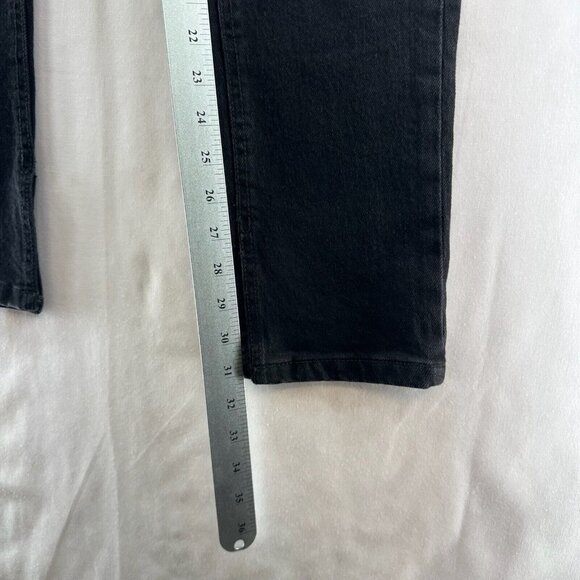 ZARA Jeans Womens Size 2 High Rise Straight Stretch Dark Washed Denim Black - Picture 10 of 10